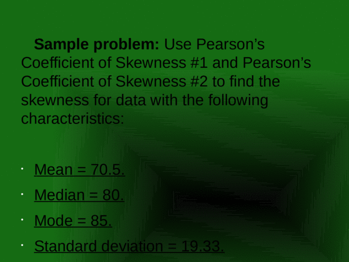 pearson coefficient of skewness formula
